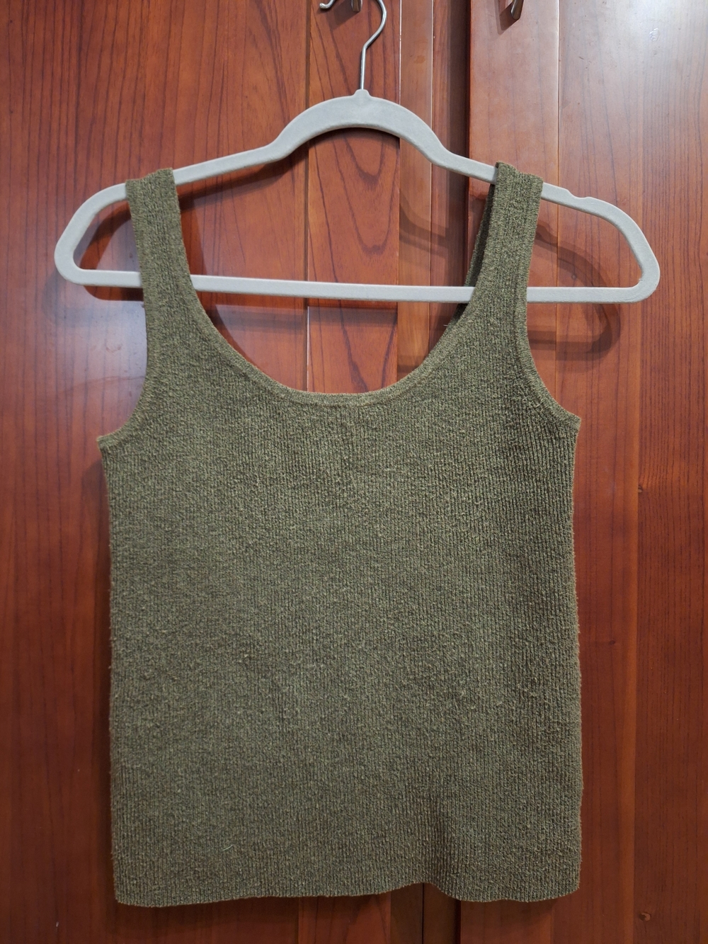 A New Day Olive Green Knit Tank Top XS
